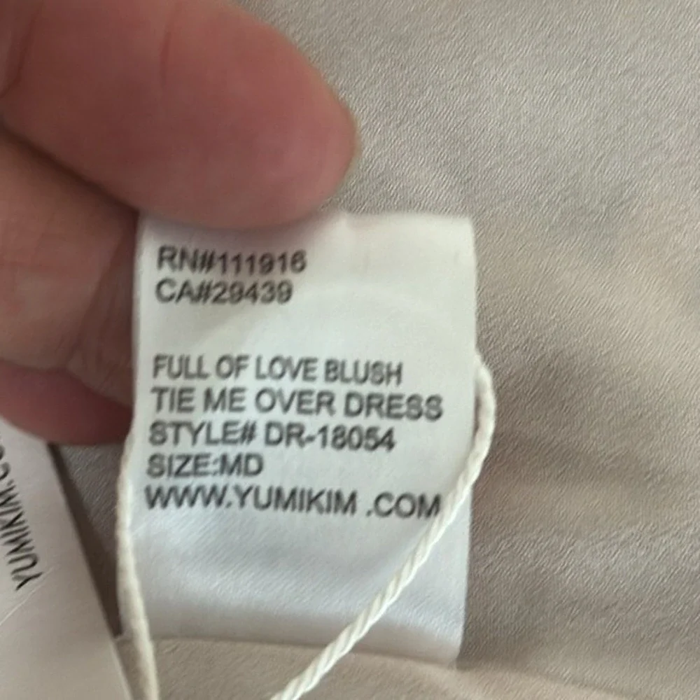 Yumi Kim  Mini Dress Women's M Pink‎ Floral Blush Tie Me Over Full of Love New - Picture 13 of 15